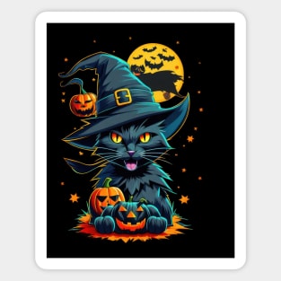 Halloween Black Cat Magnet